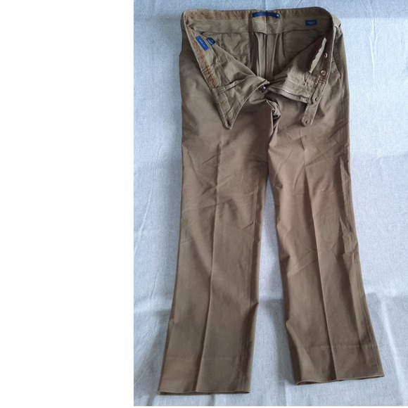 INCOTEX Mens 36 Classic Fit High Comfort Pleated Performance Utility Pants Brown - Picture 1 of 9